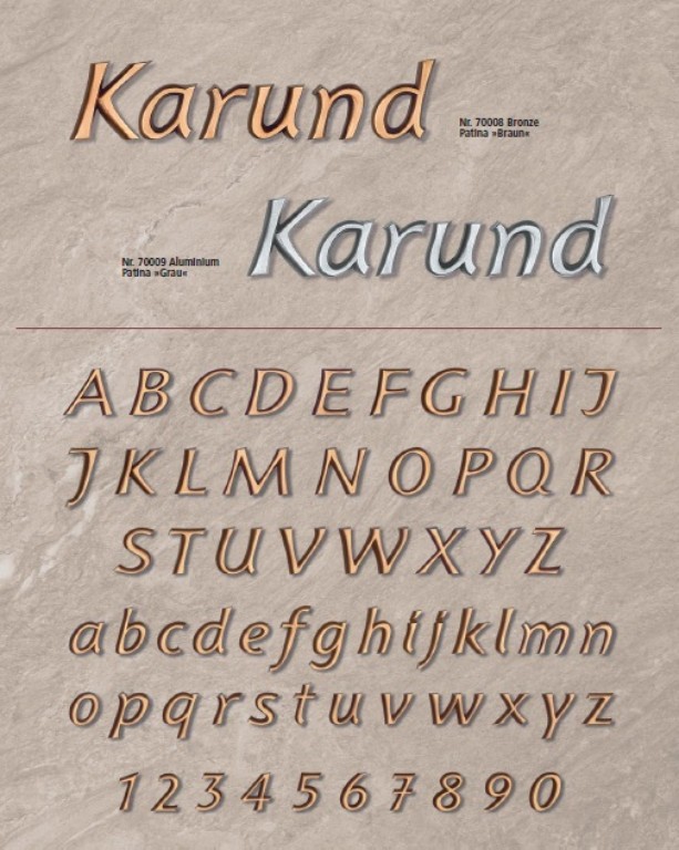 Lettertype Karund