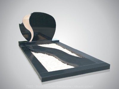  Black & Wooden Sandstone graniet