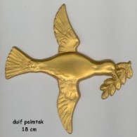 Duif met palmtak goud
